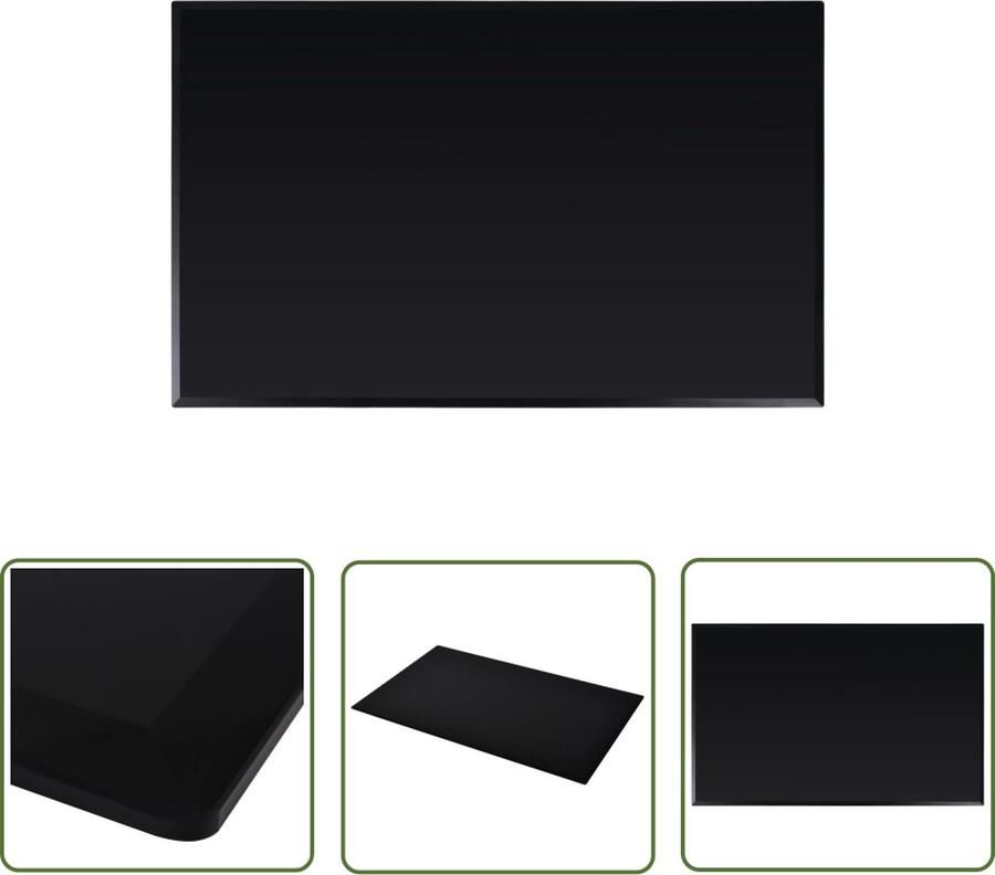 The Living Store Tafelblad van gehard glas 1000x620 mm rechthoekig Tafelblad Gehard Glas Eetkamerstoel Keukenblad Koffiehoek - Foto 2