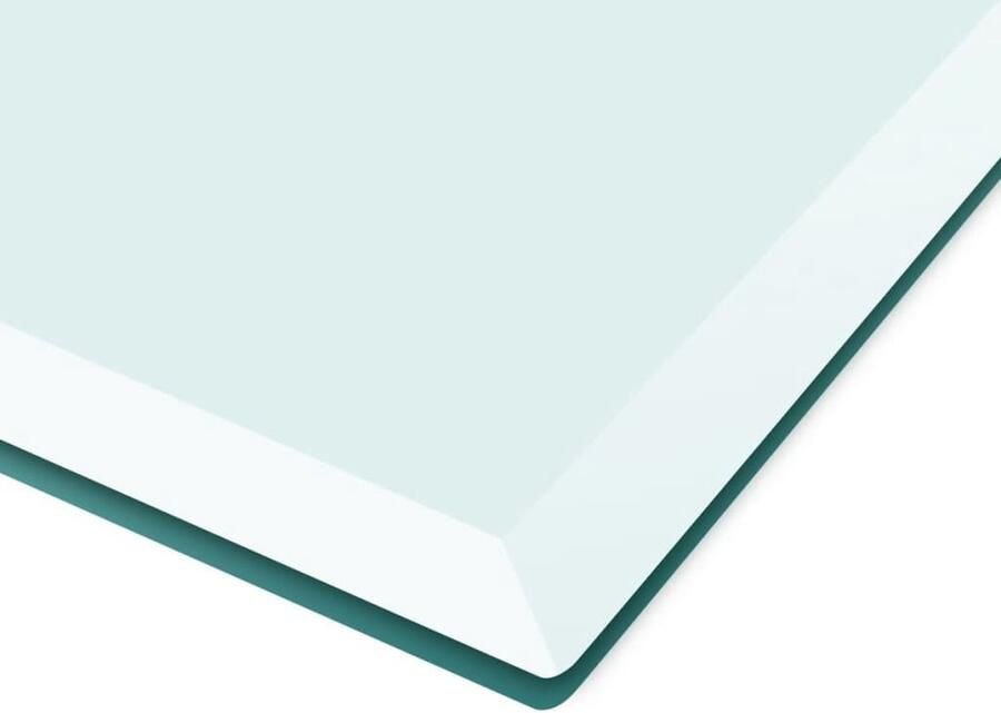 The Living Store Tafelblad van gehard glas 1200x650 mm rechthoekig Tafelblad Gehard Glas Eetkamerstoel Salontafel Tuintafel - Foto 2