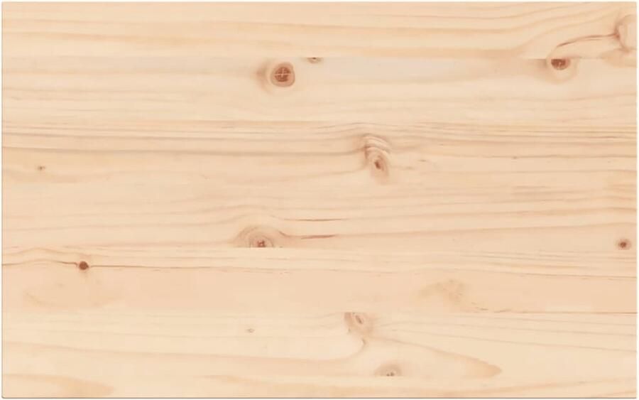 The Living Store Tafelblad rechthoekig 80x50x1 7 cm massief grenenhout Tafeltblad Grenenhout Tafelblad Vervangen Rustic Design Landelijke Keuken - Foto 2