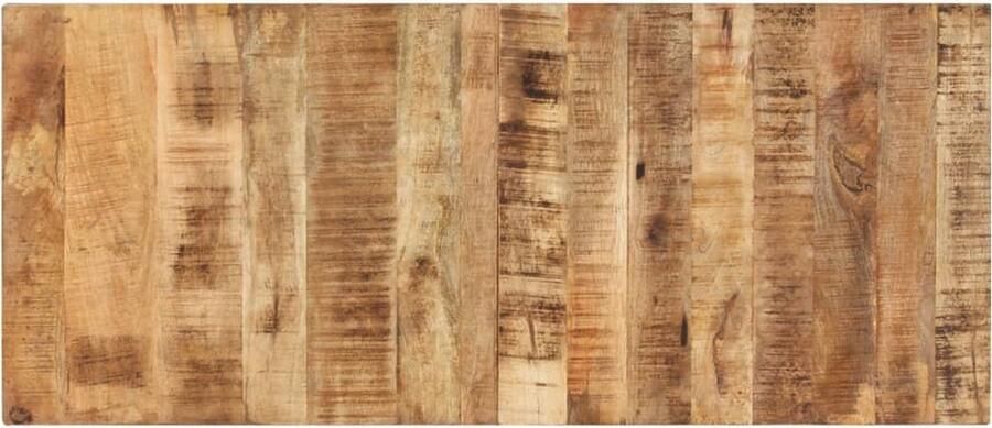 The Living Store Tafelblad Mangohout 140 x 60 cm Rustieke charme Tafelblad Mangohout Rustic Landelijke Stijl Bruine Tafel