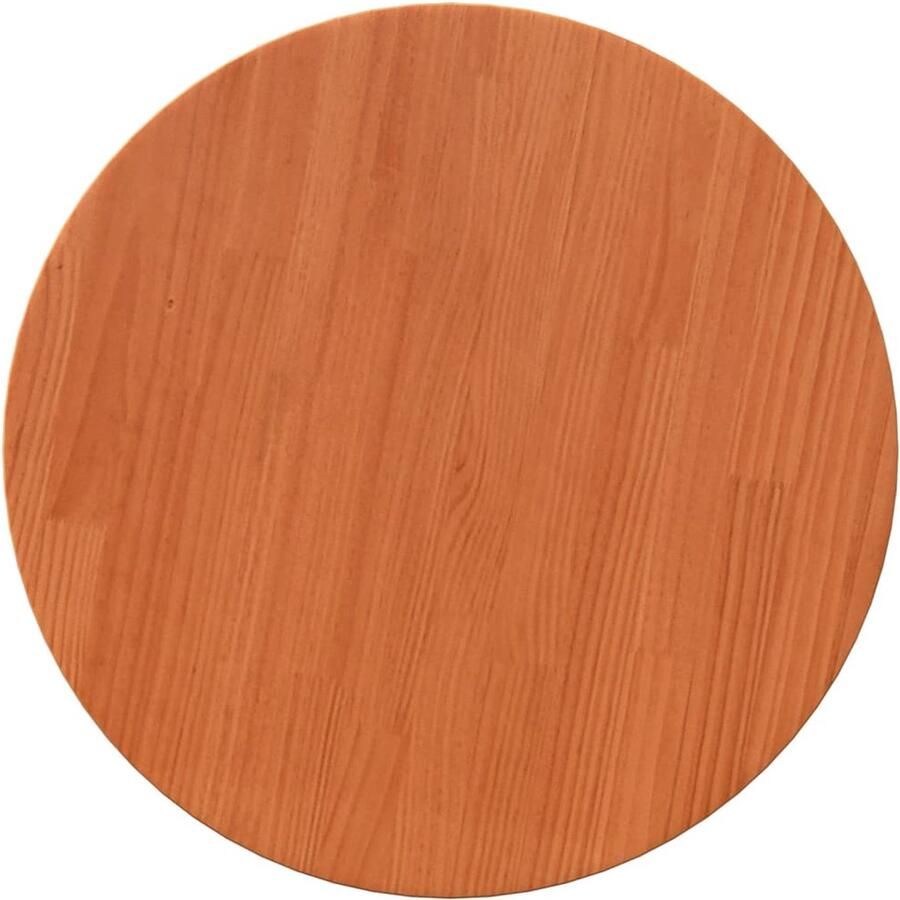 The Living Store Tafelblad rond Ø50x2 5 cm massief grenenhout wasbruin Tafels Blad Tafelblad Rond Houten Tafelblad Grenenhouten Tafelblad Vintage Tafelblad - Foto 2