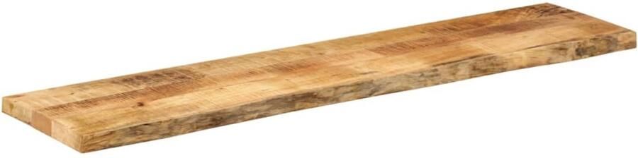 The Living Store Tafelblad met natuurlijke rand 160x30x2 5 cm massief mangohout Houten Tafelblad Mangohout Tafelblad Vintage Tafelblad Landelijk Tafelblad Naturel Tafelblad