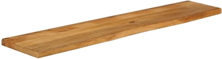 The Living Store Massief mangohouten tafelblad 180 x 20 x 2.5 cm Natuurlijke rand Unieke uitstraling met prachtige houtnerven Tafelblad Mangohout Tafelblad Vervangen Salontafel Eetkamertafel - Foto 2