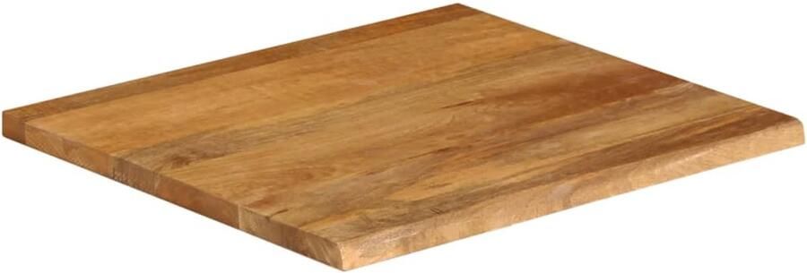 The Living Store Houten Tafelblad 40 x 40 x 3.8 cm Massief Mangohout met Eikenkleurige Afwerking Houten Tafelblad Mangohout Tafelblad Vintage Tafelblad Landelijke Tafelblad Eiken Kleur - Foto 2