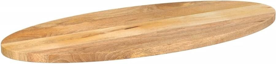 The Living Store Houten Tafelblad 100 x 50 x 2.5 cm Massief mangohout Tafelblad Mangohout Eettafel Salontafel Vintage Tafel