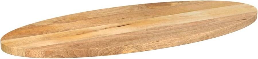 The Living Store Houten Tafelblad 120 x 50 x 2.5 cm Massief Mangohout Ovaal Einde van de tekst Houten Tafelblad Mangohout Tafelblad Oval Tafelblad Vintage Tafelblad Landelijke Tafelblad