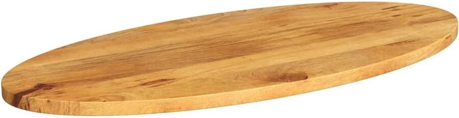The Living Store Mangohouten Tafelblad 110 x 40 x 2.5 cm Rustiek Design Tafelblad Mangohout Tafelblad Vervangen Rustiek Design Oval Tafellab - Foto 2