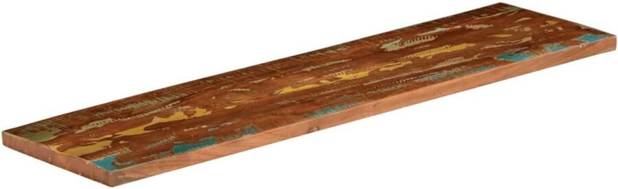 The Living Store Tafelblad rechthoekig 110x40x3 8 cm massief gerecycled hout Tafelblad Houten Tafelblad Recycled Hout Vintage Tafelblad Landelijke Stijl - Foto 2