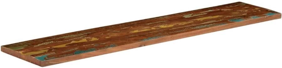 The Living Store Rustiek Massief Gerecycled Houten Tafelblad 180 x 40 x 2.5 cm Meerkleurige Afwerking Tafelblad Houten Tafelblad Vintage Tafelblad Industrieel Tafelblad Rustic Tafelblad