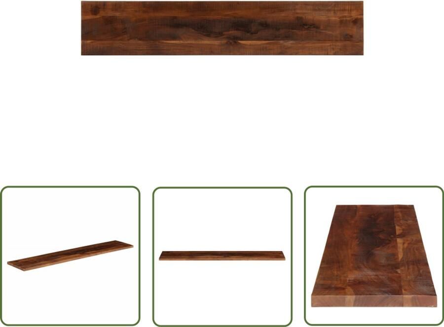 The Living Store Tafelblad rechthoekig 160x20x2 5 cm massief gerecycled hout Tafelblad Houten Tafelblad Vintage Tafelblad Industrieel Tafelblad Rustic Tafelblad