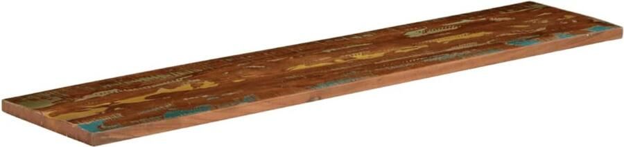 The Living Store Tafelblad rechthoekig 140x20x2 5 cm massief gerecycled hout Houten Tafelblad Recycled Hout Vintage Tafel Landelijke Tafel Rustic Design - Foto 2