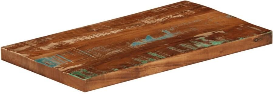 The Living Store Tafelblad rechthoekig 40x30x3 8 cm massief gerecycled hout Houten Tafelblad Vervangen Vintage Tafelblad Industrieel Tafelblad Rustic Tafelblad - Foto 2