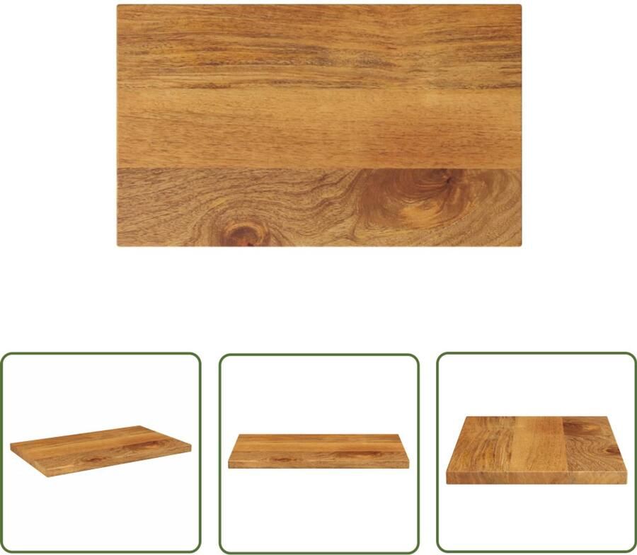 The Living Store Tafelblad rechthoekig 50x20x3 8 cm massief mangohout Houten Tafelblad Mangohout Tafelblad Vintage Tafelblad Landelijke Tafelblad Vervangen