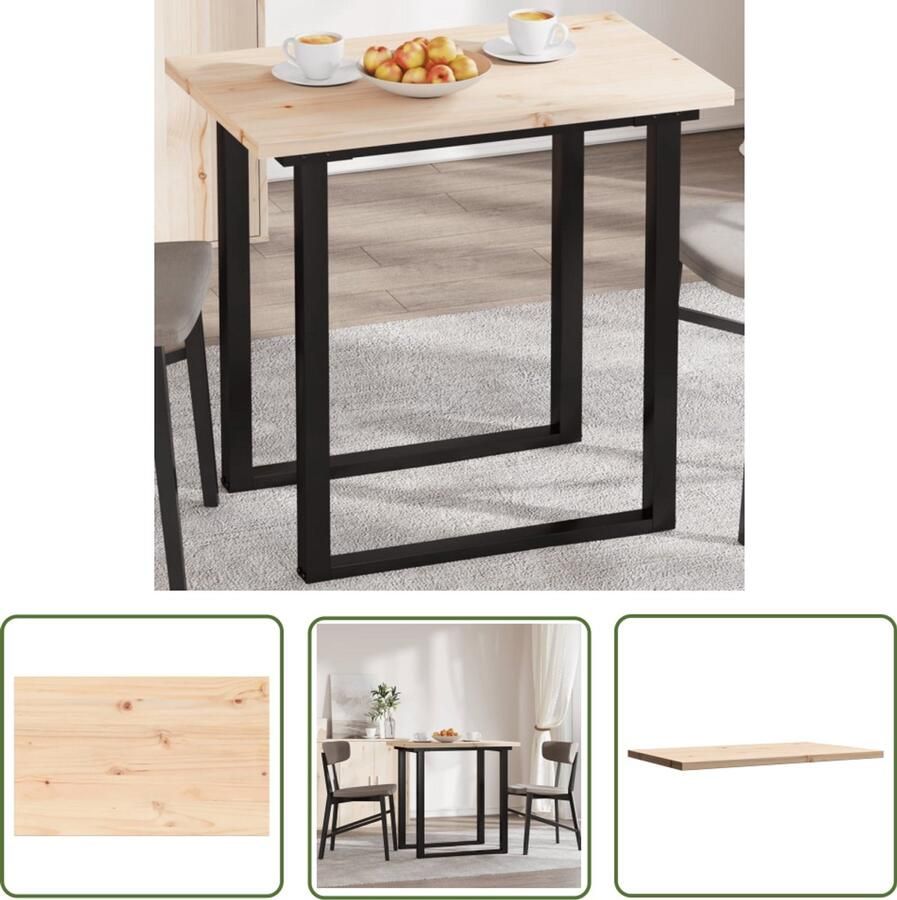 The Living Store Grenenhouten Tafelblad 80 x 50 x 2.5 cm Rustiek Ontwerp Tafelblad Houten Tafelblad Grenenhout Tafelblad Rustic Tafellaag Vintage Tafelblad