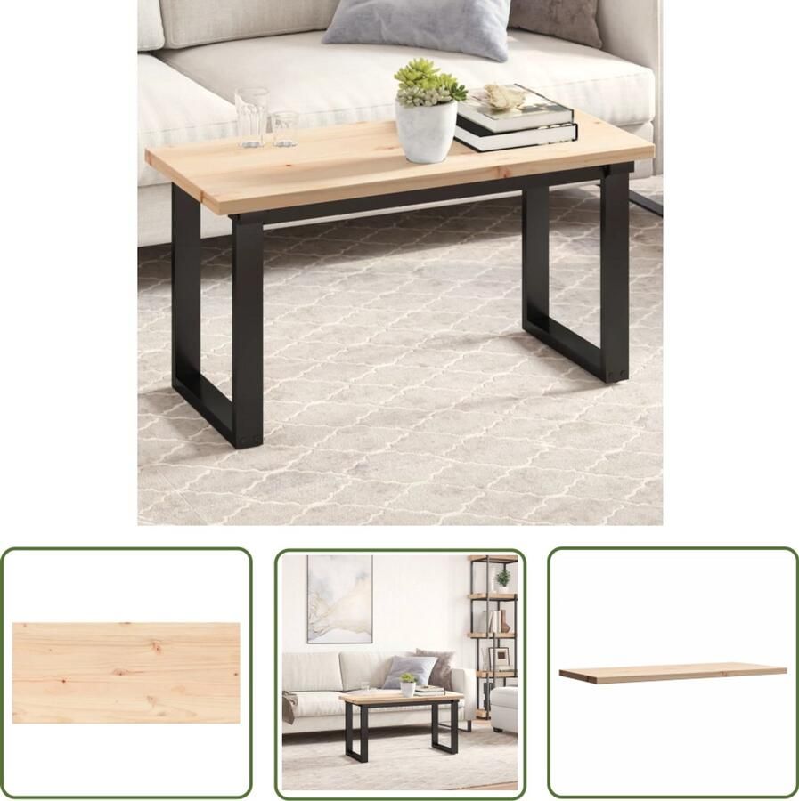 The Living Store Tafelblad rechthoekig 90x40x2 5 cm massief grenenhout Tafeltje Tafelblad Grenenhouten Tafelblad Rustic Tafels Vintage Tafel