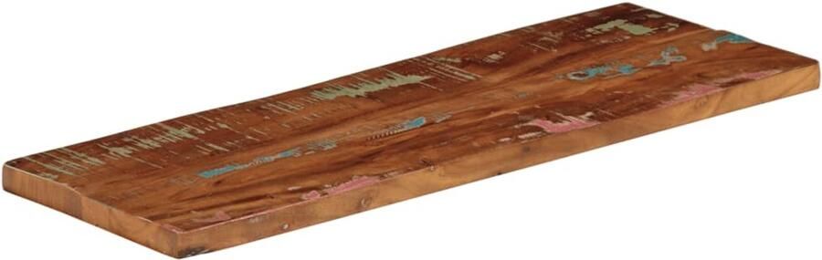 The Living Store Tafelblad Massief Gerecycled Hout 90 x 40 x 3.8 cm Rustiek Design Tafelblad Houten Tafelblad Vintage Tafelblad Industrieel Tafelblad Recyceld Hout