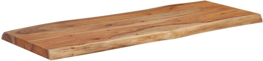 VidaXL The Living Store Tafelblad rechthoekig natuurlijke rand 100x40x2 5 cm acaciahout Houten Tafelblad Acacia Hout Tafeltje Salontafel Eetkamertafel - Foto 2