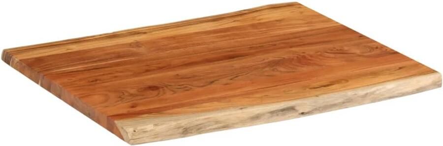 The Living Store Massief acaciahouten tafelblad 100 x 80 x 3.8 cm Natuurlijke rand Houten Tafelblad Acacia Tafelblad Natuurlijkt Tafelblad Vintage Tafelblad Bartafelblad - Foto 2
