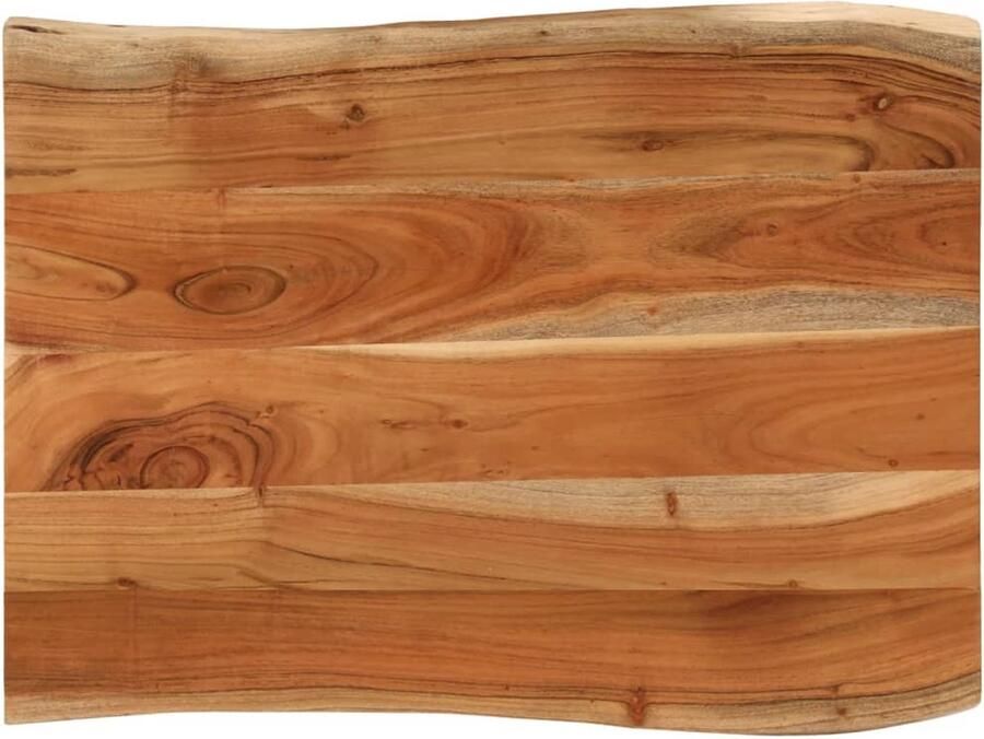 VidaXL The Living Store Tafelblad rechthoekig natuurlijke rand 80x60x3 8 cm acaciahout Houten Tafelblad Acacia Tafelblad Natuurlijkt Tafelblad Vintage Tafelblad Bartafel Blad