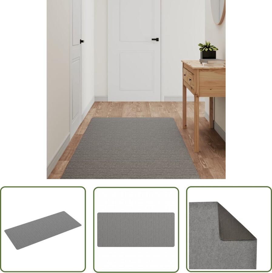 The Living Store Tapijtloper Grijs 80x180 cm Polypropeen Tapijtroper Grijze Tapijten Vloerkleden Interieurdecoratie Woon Accessoires