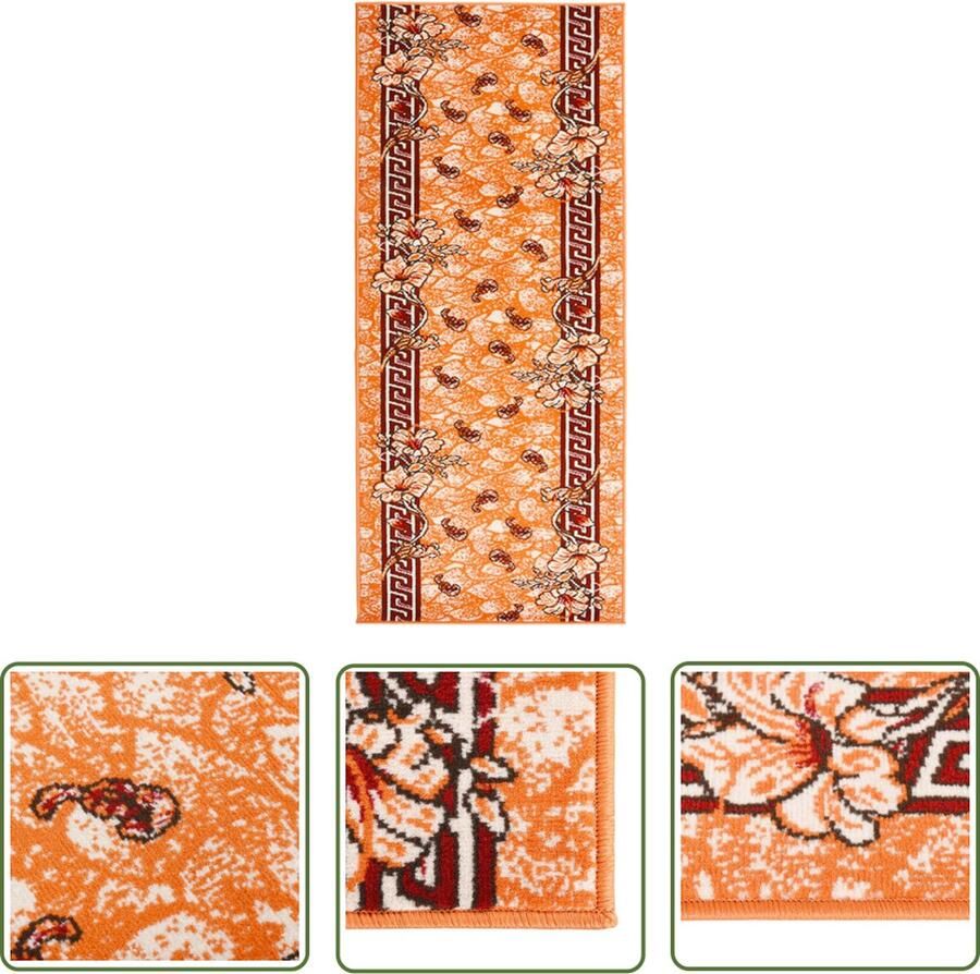 The Living Store Tapijtloper 100x300 cm BCF terracottakleurig Vloerkleed