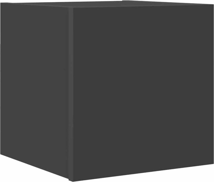 The Living Store Televisiekast Hifi Grijs 30.5 x 30 x 30 cm Bewerkt hout Tv Kast Houten Tv Kast Grijze Tv Kast Wand Tv Kast Media Kast - Foto 2