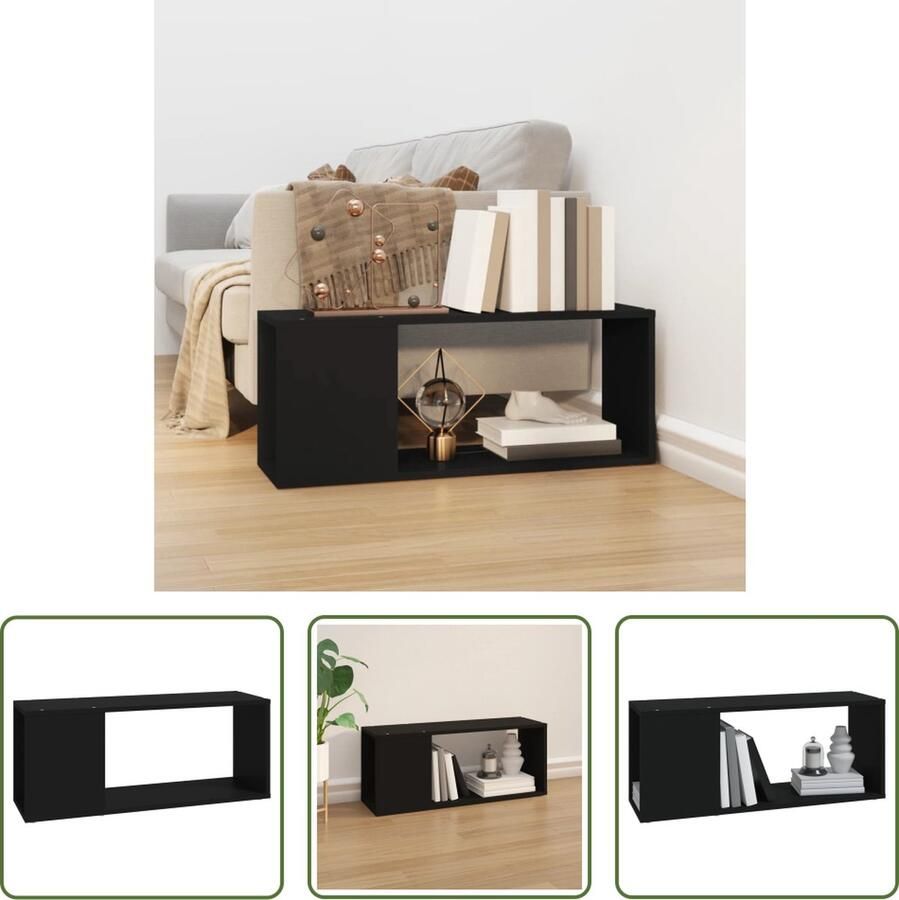 The Living Store TV-meubel Klassiek Televisiekast 80 x 24 x 32 cm Zwart - Foto 2