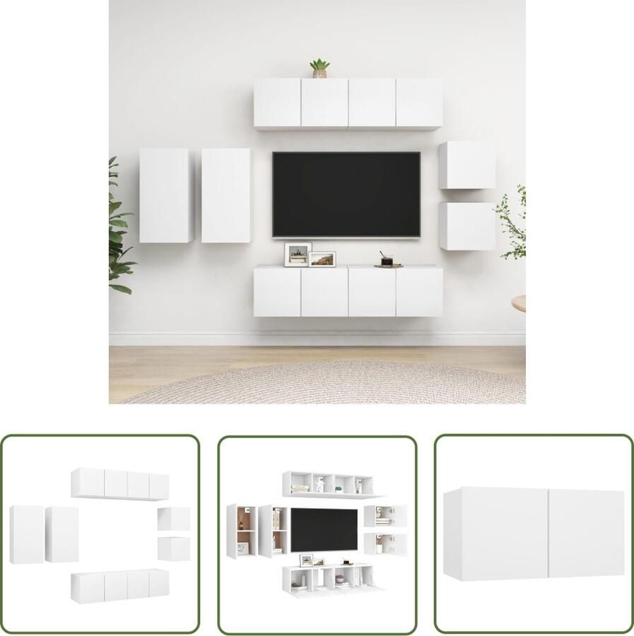The Living Store Televisiemeubelset TV-meubel 4x 60 x 30 x 30 cm 2x 30.5 x 30 x 30 cm 2x 30.5 x 30 x 60 cm - Foto 2