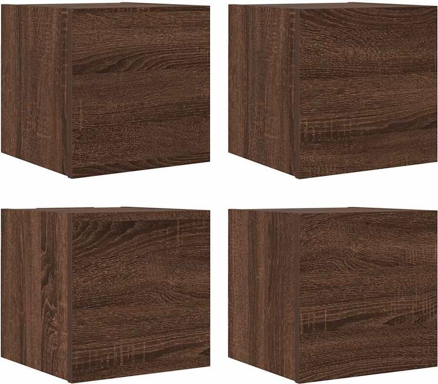 The Living Store Televisiewandmeubel Serie Hangkast 30.5 x 30 x 30 cm Bruineiken - Foto 3