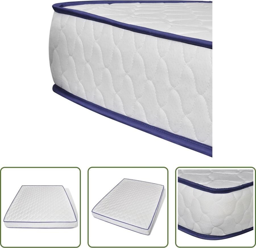 The Living Store Traagschuim Matras 200 x 160 cm 17 cm dik Hoogwaardig traagschuim Vermindert gewrichts- en rugpijn VacuÃ¼mverpakt Niet retourneerbaar Traagschuim Matras 160x200 Slaapcomfort Rugpijn Gewrichtspijn - Foto 2