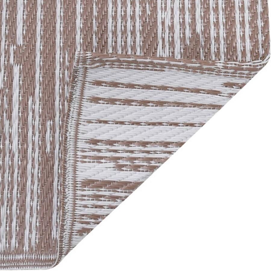 The Living Store Buitenkleed ARAKIL 140x200 cm polypropeen taupe Tuintapijt Outdoor Tapijt Patio Vloerbedekking Terrasdecoratie Lounge Set Dekbed - Foto 2