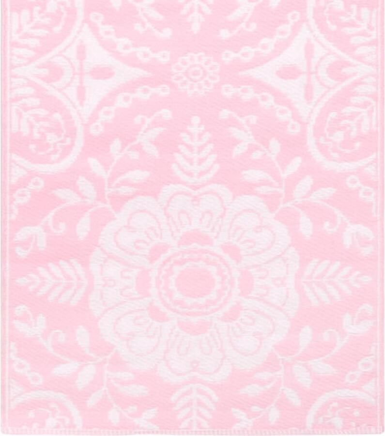 VidaXL Buitenkleed ARAKIL 160x230 cm PP roze Buitenkleed Terraskleed Tuintapijt Roze Tapijt Polypropylene Tapijt - Foto 2