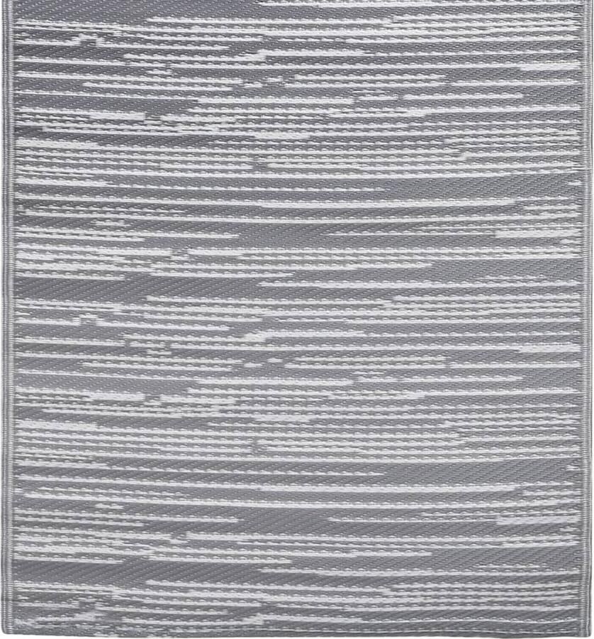 The Living Store Buitenkleed ARAKIL 190x290 cm PP grijs Tuintapijt Outdoor Tapijten Patio Dekens Veranda Kleden Polypropylene Tapijt - Foto 2