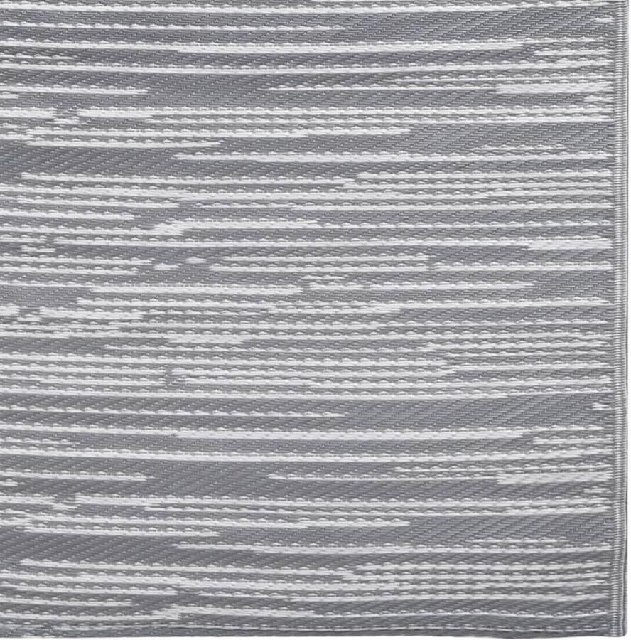 The Living Store Buitenkleed ARAKIL 80x150 cm PP grijs Tuintapijt Buitentapijt Terras Tapijt Outdoor Vloerkleed Polypropylene Tapijt - Foto 2