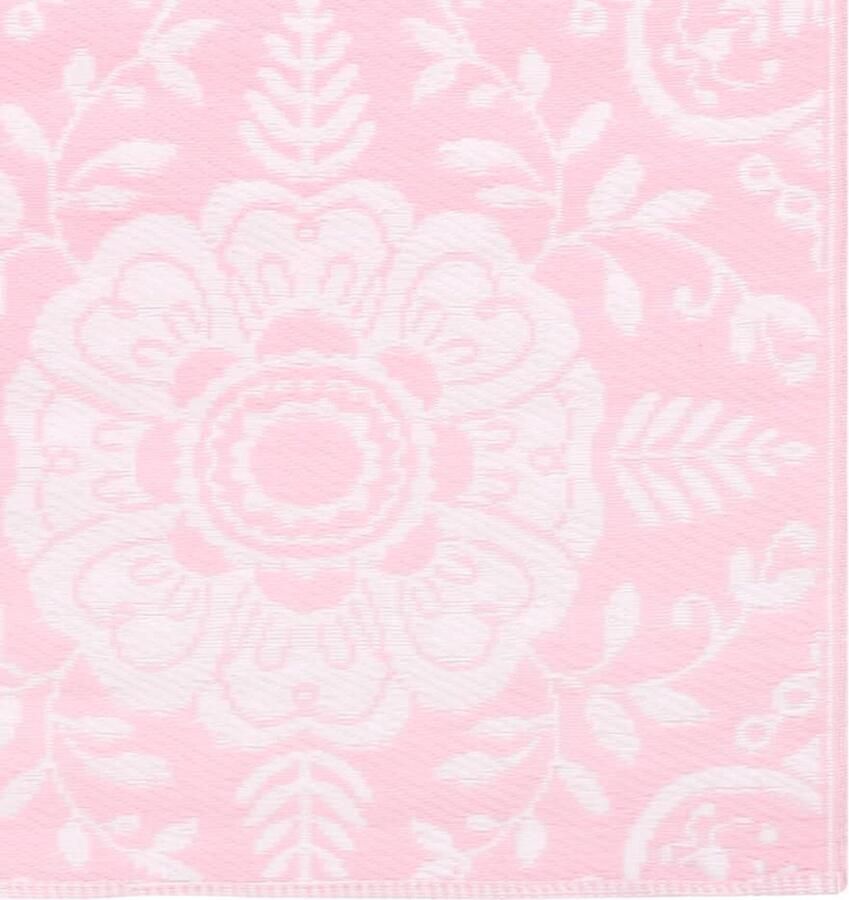 The Living Store Buitenkleed ARAKIL 120x180 cm PP roze Tuintapijt Buitentapijten Terrasdecoratie Outdoor Tapijten Rozepatologie - Foto 2