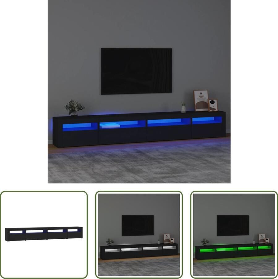 The Living Store TV-meubel Serie RGB LED-verlichting 270 x 35 x 40 cm praktisch ontwerp - Foto 2