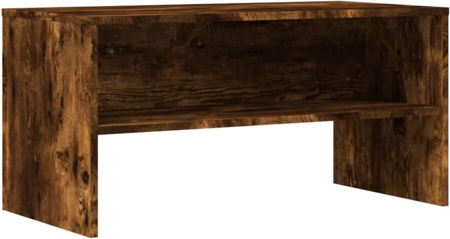 The Living Store vidaXL Tv-meubel 80x40x40 cm bewerkt hout gerookt eikenkleurig Tv-meubel Houten Tv-stand Bruine Tv-bank Vintage Tv-tafel Salontafel - Foto 2