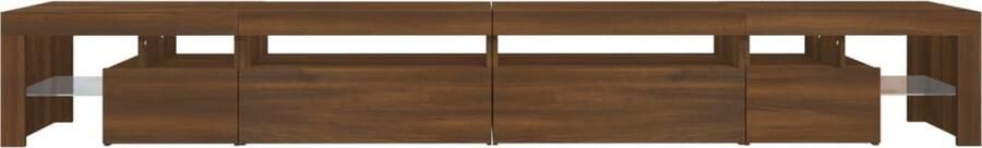 The Living Store tv-meubel middelgroot zijkant bruineiken 290 x 36.5 x 40 cm met RGB LED - Foto 3