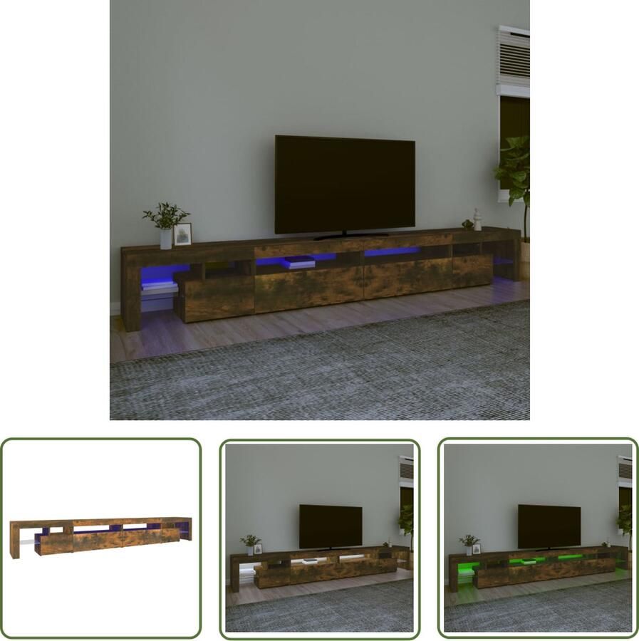 The Living Store TV-meubel naam TV-meubel 290 x 36.5 x 40 cm Gerookt Eiken