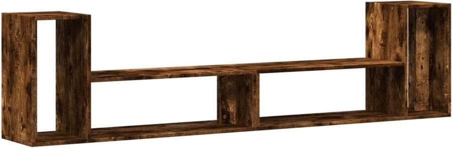 The Living Store Tv-meubelen 2 st 100x30x50 cm bewerkt hout gerookt eikenkleurig Tv-meubel Tv-meubelen Tv Kast Opbergkast - Foto 2