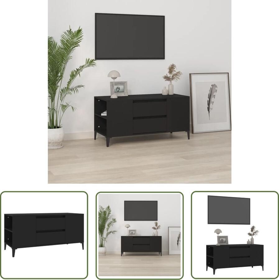 The Living Store TV-meubel Serie Meubel 102x44.5x50 cm Industrieel design - Foto 2