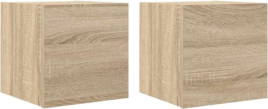 The Living Store TV-meubel Sonoma Eiken 30.5 x 30 x 30 cm Wandmontage Links Rechts Openend Tv Meubel Tv Kasten Wandmontage Houten Tv Stand Salontafel - Foto 3