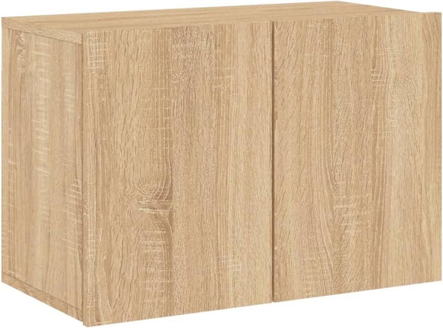 The Living Store Tv-meubel wandgemonteerd 60x30x41 cm sonoma eikenkleurig Tv-meubel Salontafel Houten Tv-stand Wandmontage Sonoma Eiken - Foto 2