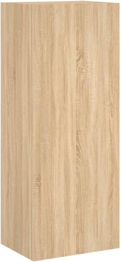 The Living Store Tv-wandmeubel 40 5x30x102 cm bewerkt hout sonoma eikenkleurig Tv-wandmeubel Tv-kasten Zwevend Tv-meubel Salontafel Bergruimte - Foto 2