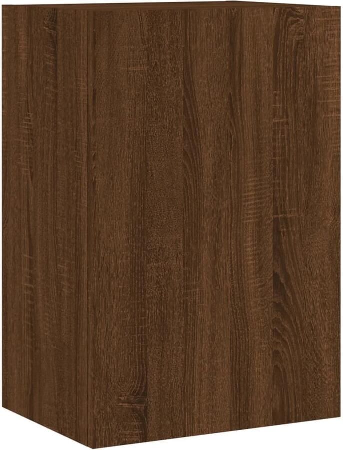 The Living Store Tv-wandmeubel 40 5x30x60 cm bewerkt hout bruin eikenkleur Tv-wandmeubel Tv-kasten Zwevend Tv-meubel Opbergruimte Houten Tv-standaard - Foto 2