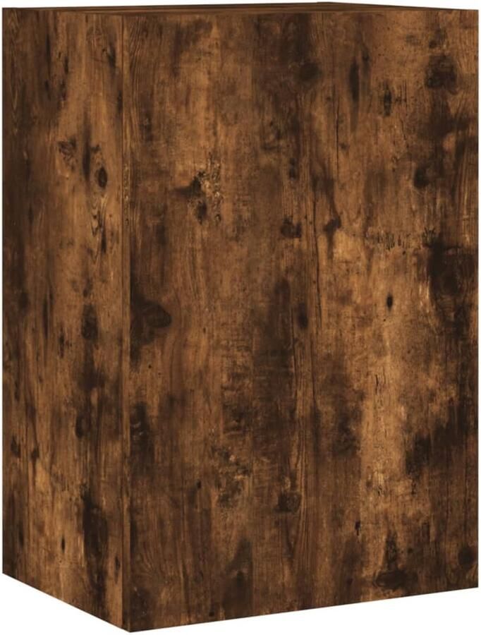 The Living Store Tv-wandmeubel 40 5x30x60 cm bewerkt hout gerookt eikenkleurig Tv-wandmeubel Zwevend Tv-meubel Tv-kasten Houten Tv-meubels Bruine Tv-kast - Foto 2