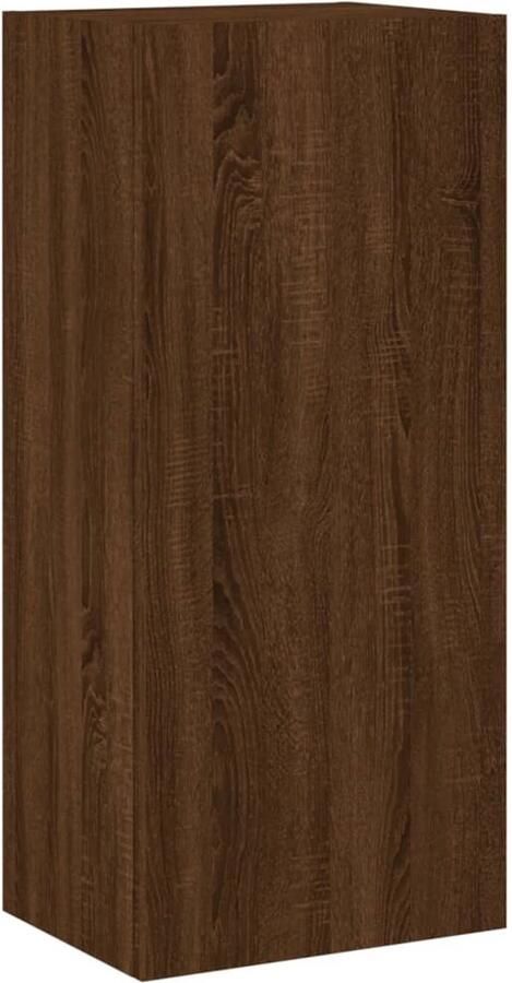 The Living Store Tv-wandmeubel 40 5x30x90 cm bewerkt hout bruin eikenkleur Tv-wandmeubel Tv-kasten Zwevend Tv-meubel Houten Tv-standaard Bruine Eiken Kleur - Foto 2