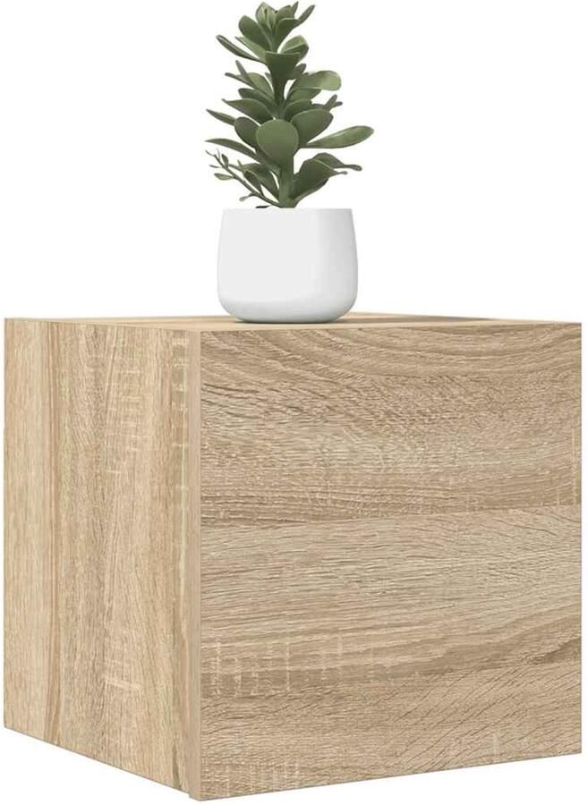 The Living Store TV-meubel Sonoma Eiken 30.5 x 30 x 30 cm Wandmontage Links Rechts Openend Tv Meubel Tv Kasten Wandmontage Houten Tv Stand Salontafel - Foto 2