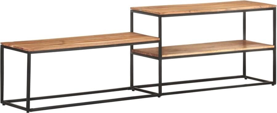 VidaXL Tv-meubel Massief acaciahout 180x30x50 cm Industriele Tv-kast Tv Meubel Acacia Hout Bruin Salontafel Woonkamer Decoratie - Foto 2
