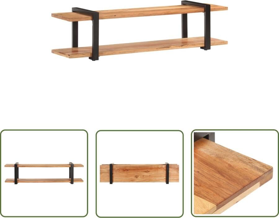 The Living Store TV-kast Massief acaciahout 160 x 40 x 40 cm IndustriÃle stijl TV-kast Tv Meubilair Industrieel Tv-meubel Acacia Houtsoort Vintage Tv-kast